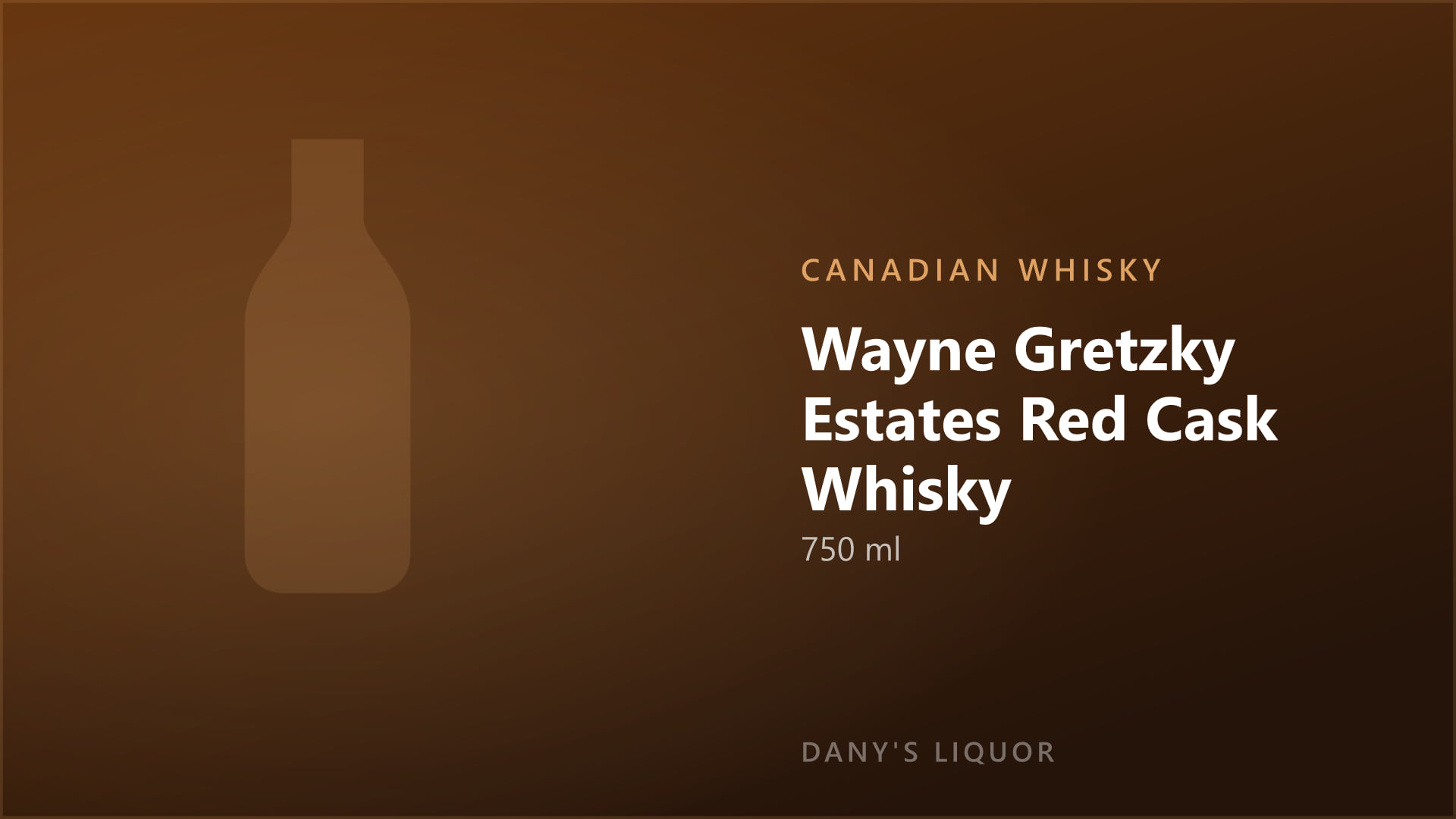 Wayne Gretzky Estates Red Cask Whisky (750 ml)