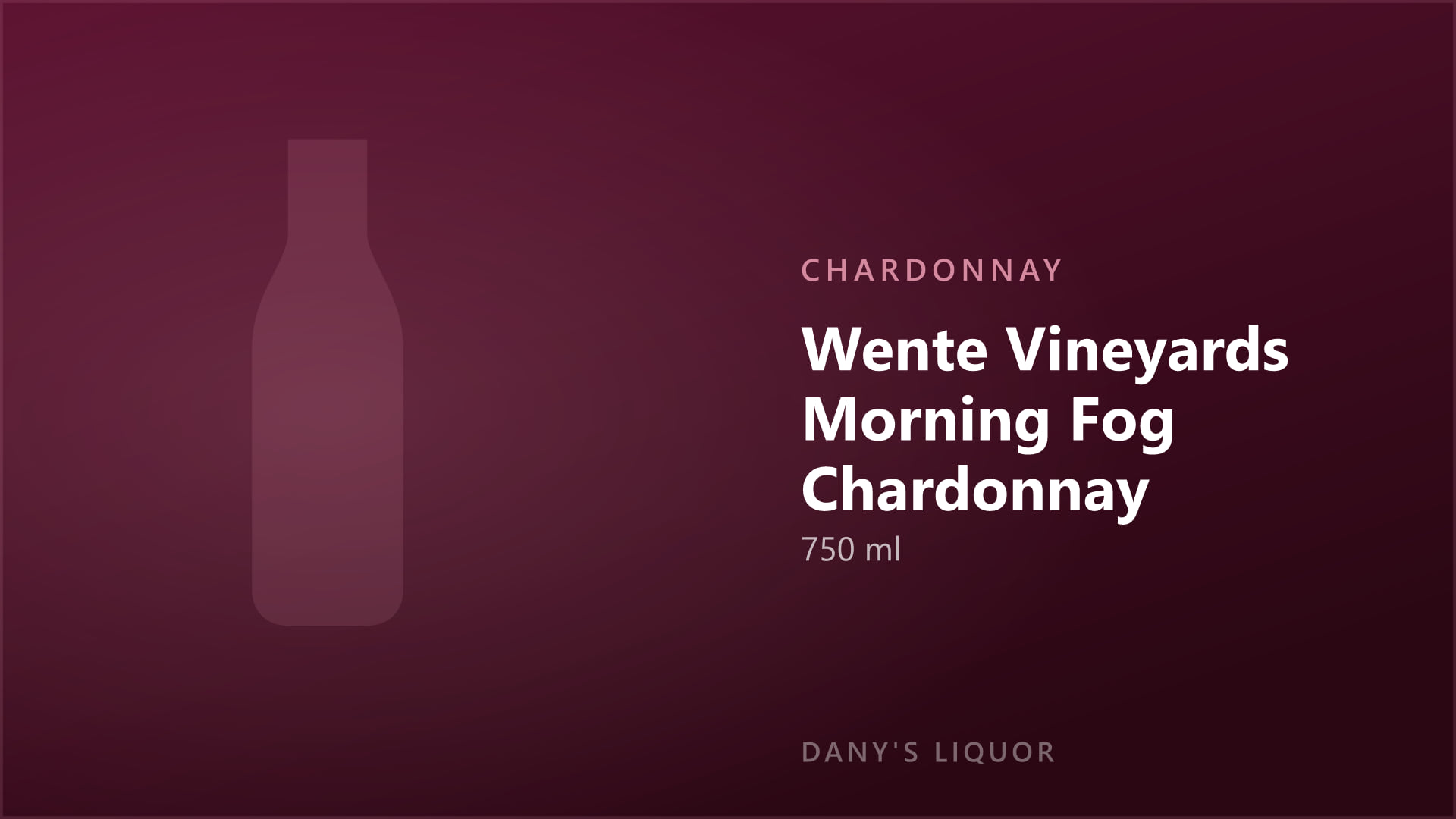 Wente Vineyards Morning Fog Chardonnay (750 ml)