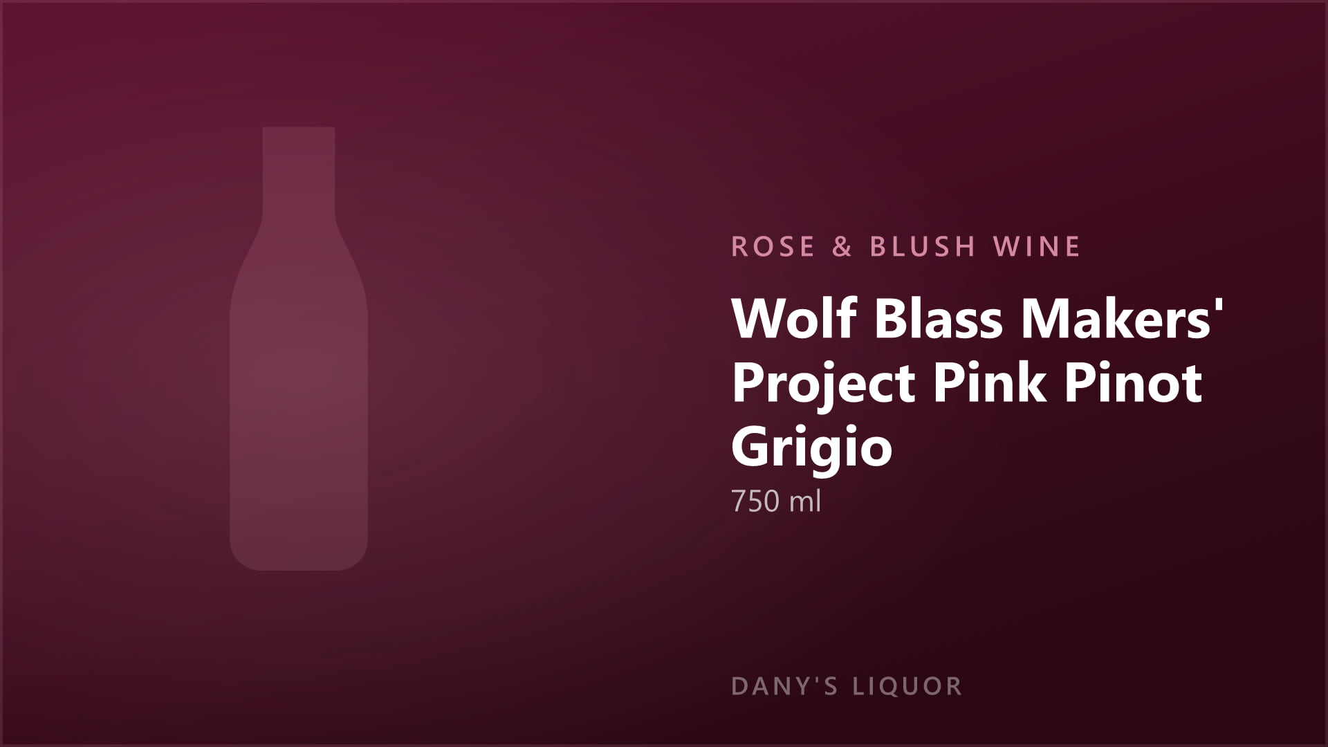 Wolf Blass Makers' Project Pink Pinot Grigio (750 ml)