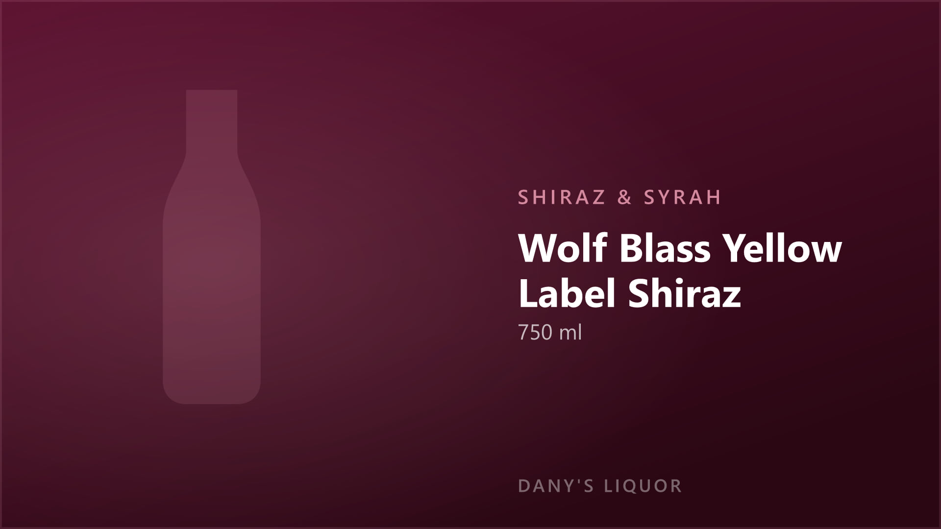 Wolf Blass Yellow Label Shiraz (750 ml)