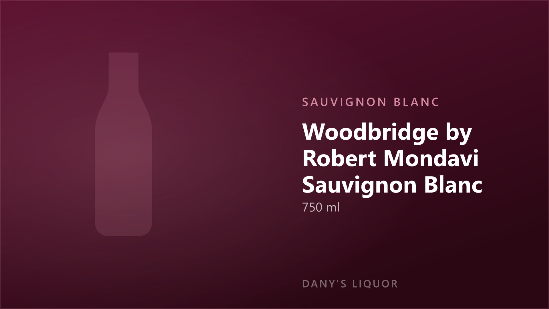 Woodbridge by Robert Mondavi Sauvignon Blanc (750 ml)