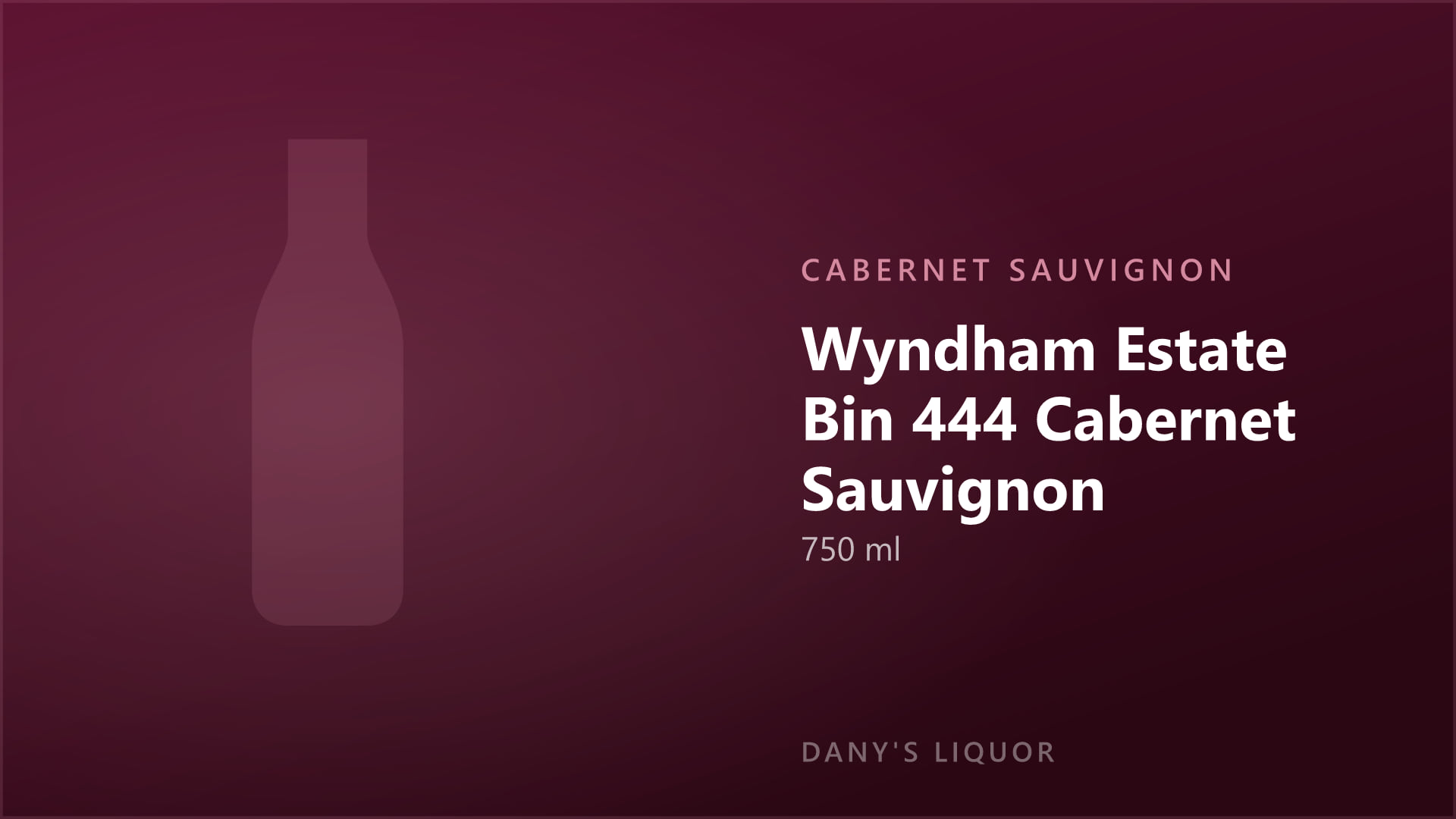 Wyndham Estate Bin 444 Cabernet Sauvignon (750 ml)